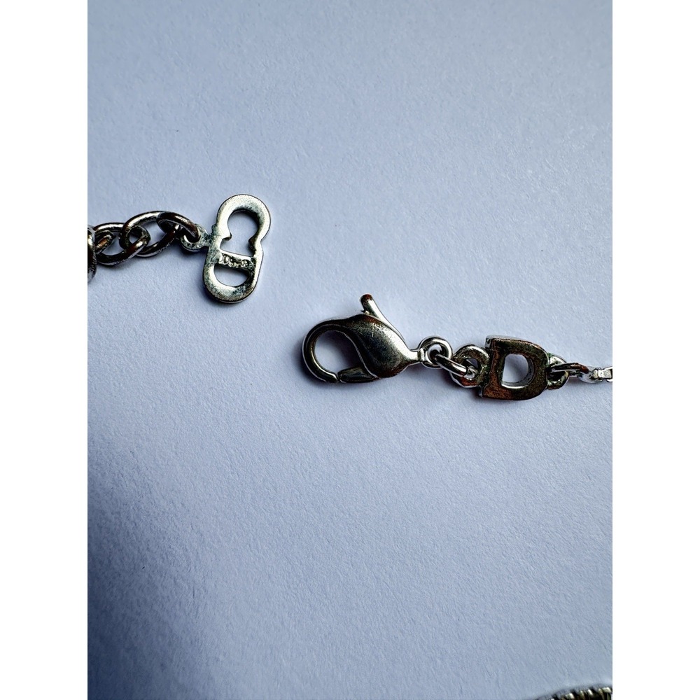 Christian Dior Star Necklace Silver Star Circle - Picture 5 of 6